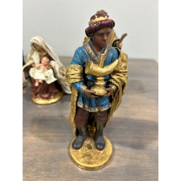 Rare Midwest Cannon Falls Nativity Pieces Lot of 4 Mary Joseph 2 Wisemen Cloth P - Picture 5 of 8